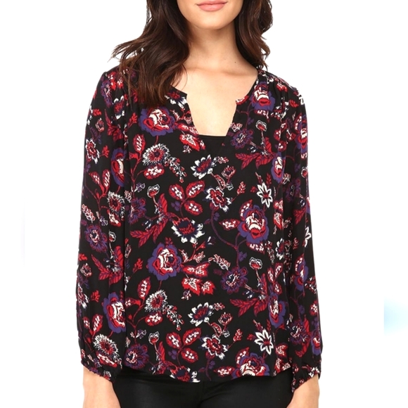 Joie Odelette silk floral blouse women's size Large - Picture 1 of 7